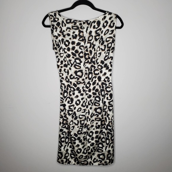 DKNYC Grey Black Tan Animal Print Sleeveless Mini Dress Sz 2 - Picture 7 of 7
